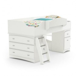South Shore Imagine Collection Twin Loft Bed kit, Pure White