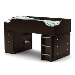 South Shore Tree House Collection Loft Bed, Twin, Chocolate
