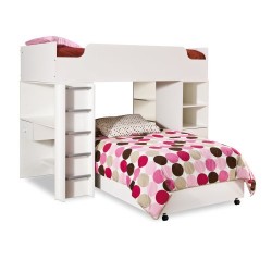 South Shore Complete Loft Bed, Logik/Sand Castle Collection, Pure White