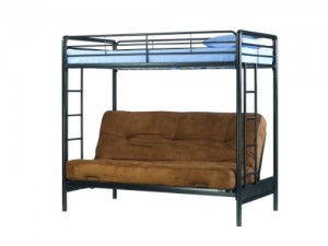 Dorel Home Products Twin-Over-Full Futon Bunk Bed, Black