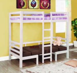 Coaster Fine Furniture 460273 Convertible Loft Bed, Twin, White Finish
