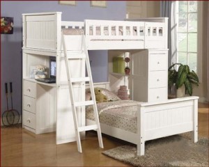 Acme 10970A Willoughby Twin Loft Bed, White