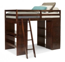 Canwood Skyway Loft Bed with Desk and Storage Tower, Twin, Espresso
