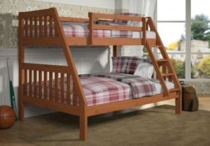 Bunk Bed Twin over Full Mission Style–Cinnamon Finish–Includes Drawers!!!