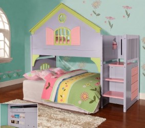 Twin Doll House Stair Step Loft
